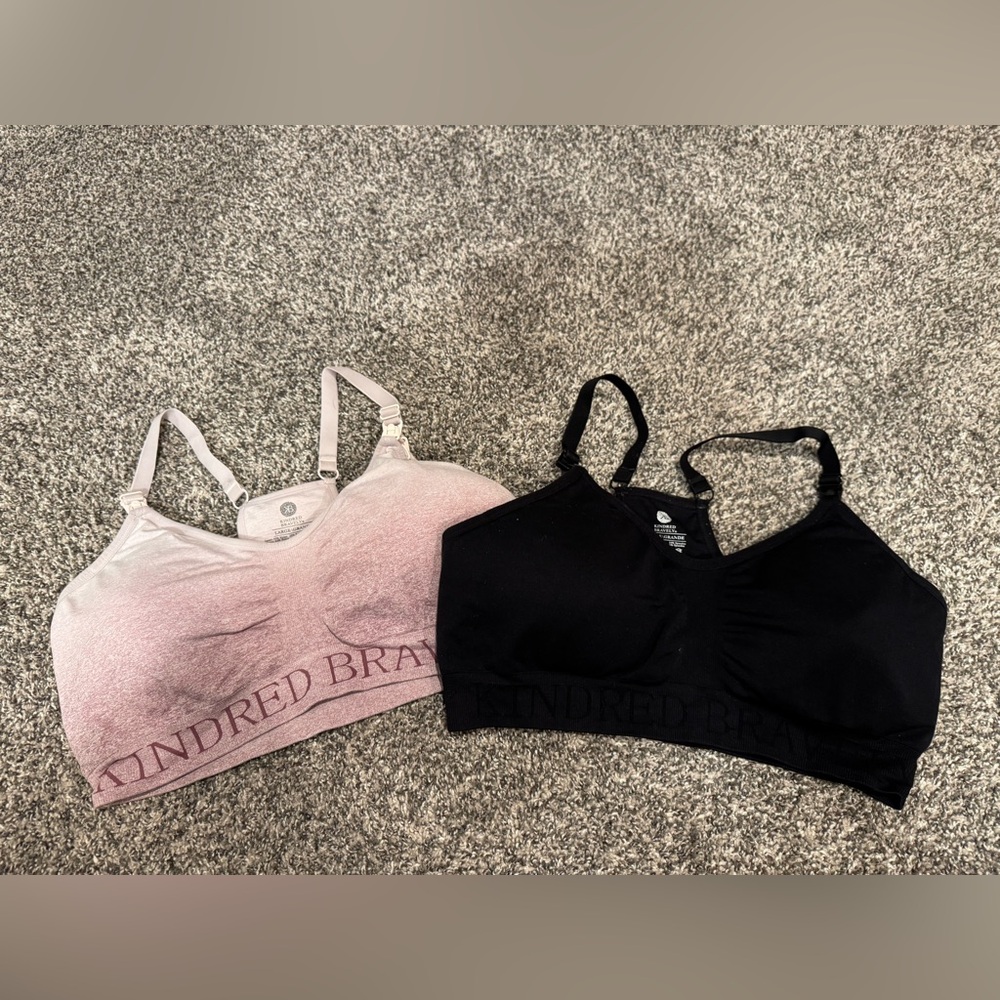 Set of 2 Kindred Bravely Sublime Hands Free Pumping and Nursing Sports Bras